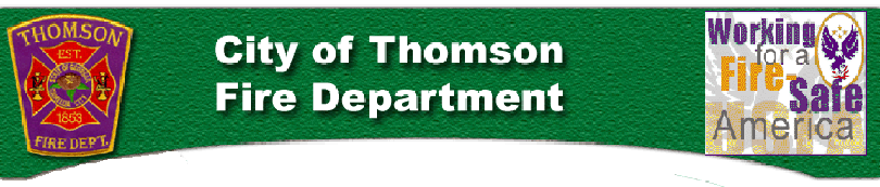 The Thomson Fire Department--Working for a Fire-Safe America.